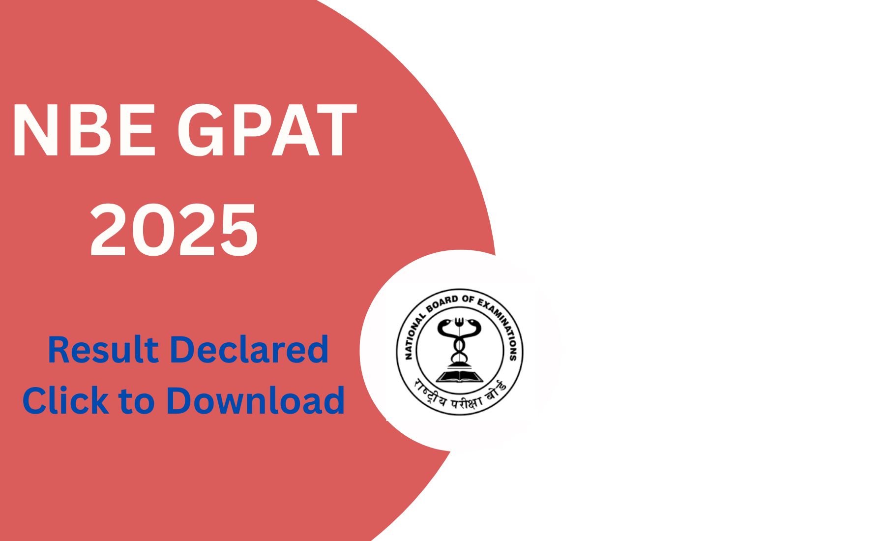 NBE Graduate Pharmacy Aptitude Test (GPAT) 2025 Result 2025 Declared 